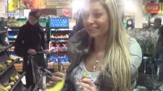 MILF Having Fun in Public Bathroom